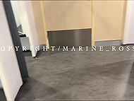 Blonde tries on different underwear in the store and secretly masturbates with toys in the fitting room 7