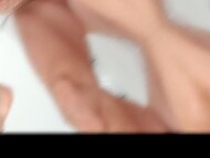 Two stunning ladies takes turns spreading legs to take the stud’s phallus during a wild threesome 10