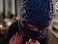 Latina in a mask was going to rob an apartment, but instead ran into hot fucking with stranger 5