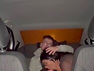 Teen dude takes a stunning hooker into the car and shoves his thick cock into her mouth and vagina 9