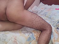 Russian wife started cleaning, but her husband turned on the camera and fucked her in hairy pussy 8