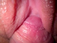 Amateur close-up video of the babe’s shaved pussy getting fingered and banged by the man in POV 8