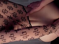 Skinny bitch in bodysuit gets sperm in her tight asshole after amateur anal fucking in doggystyle 7