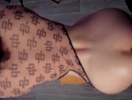 Skinny bitch in bodysuit gets sperm in her tight asshole after amateur anal fucking in doggystyle 8