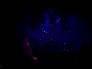 Two sultry babes with perfect perky breasts give head to their men and ride their dicks in the darkness 5