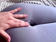 Busty babe strokes her man’s girthy pecker and peels her leggings down to have her pussy nailed in POV 4