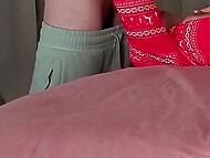 Playful Asian MILF met a new lover and took his home to blow his dick and spread legs for his prick 4