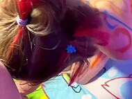 Art students paint each other's bodies and enjoy crazy amateur fucking after university classes 4
