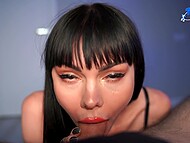 Kinky Russian guy agrees to keep his slutty stepsister’s secret if she blows him properly, and she does 6