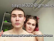 Sweet teen hottie in a sexy cow costume takes her boyfriend’s girthy boner into her tight pussy for the camera 11