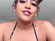 Busty whore with pierced nipples impressed with a juicy blowjob in POV and wanted to fuck 4