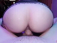 Horny slut bounces her big bottom on the thick XXX manhood till getting creampied in amateur POV 11