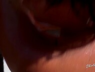 Neighbor spied on a busty brunette while she was taking a shower and fucked her in the pussy 7