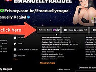 Hot brunette Emanuelly Raquel shows sweet pussy in red panties and licks her favorite dildo 10