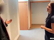 Hot French MILF comes to have the interview but she has a wild interracial DP threesome with two black guys 8