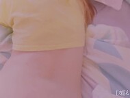 The dude gave his erect cock to the half-sleeping chick to stroke and creampied her slit after morning sex 5