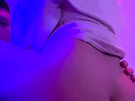 Amateur whore hardly sucks her man’s huge black shaft and mounts it with her moist vagina to fuck 10