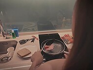 Amateur Asian plumper shows the way she likes spending time playing with her cunt on alone at home 6