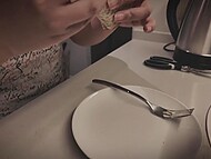 Amateur Asian plumper shows the way she likes spending time playing with her cunt on alone at home 7