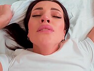 Slutty Serbian masseuse Luna Roulette pleases the customer with her mouth and swallows his cum after blowing 9