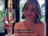 Young chick meets a rich man on the street and, impressed, wants to enjoy fuck with him in POV 4
