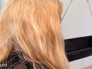 Shameless wench was caught masturbating by her boss and had her cunny used by him to the fullest 7