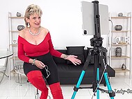 Lady Sonia mesmerizes with her captivating performance in the sultry and enticing milf tit wank JOI. 4