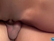 Black chick received cunnilingus from a white lover and hurried to please him with interracial fucking 8