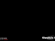 Miss Demeanor expertly indulges in the pleasures of the gloryhole, showcasing her skills with enthusiasm and delight. 8