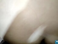 Ignoring the MILF's hairy pussy, the black man fucks her in the ass and films amateur sex in close-up 8