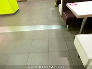 Kisscat presents a provocative scenario where a stepson and stepmom engage in risky behavior in a public toilet. 10