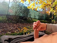 GentlyPerv's public display in the park entices a willing milf to engage in a tantalizing titty fuck. 4