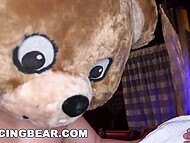 Saya Song captivates the audience with her mesmerizing dance moves at the strip club in the DANCING BEAR video. 6