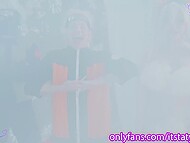Purple Bitch experiences a unique Naruto-themed double penetration encounter with Octokuro and Sonya. 11