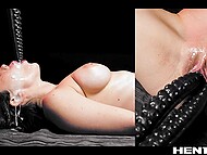 Eve Sweet experiences an otherworldly encounter as she is drenched in alien cum in a Real Life Hentai scenario. 9