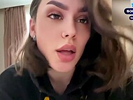 Sexy college student expertly maneuvers on top of a phallus. 8