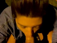 Hey_lubelle gives an exceptional performance as a hot brunette giving a public blowjob outside a car to a friend. 10