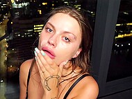Daddy fucked my warm throat 11