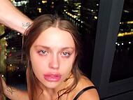Daddy fucked my warm throat 8