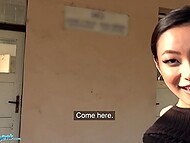 Japanese girl Rae Lil Black fucks for cash - Public Agent 5