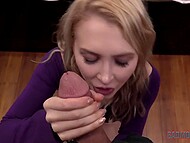 Alix Lynx, the hot blonde stepmom, almost gets caught in a steamy moment with her stepson in BadMommyPOV. 4