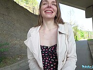 Public Agent - Charming young Ukrainian talked into having sex with a stranger outdoors 6