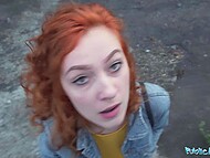 Cherry Candle, a seductive brunette, passionately pleasures a big cock in public. 4