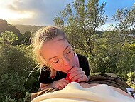 Lis Evans got caught by passersby during a risky public blowjob. 7