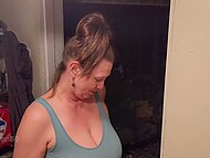 A lonely mature woman seduces a young man in her church, craving more, in a video by Sexover50. 5
