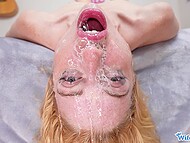 Dan Ferrari's Big Dick on SlutInspection gives Euphoric Chloe Cherry a hard throat fucking. 10