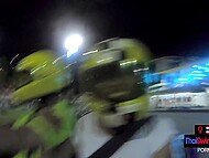 A couple filmed a homemade video after go-karting. 4