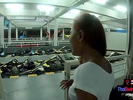 A couple filmed a homemade video after go-karting. 6
