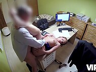 Rewrite: A student gives her pussy to a stranger for the money needed. 11