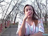 Josephine Jackson exposes her her big boobs and fucks in public 4